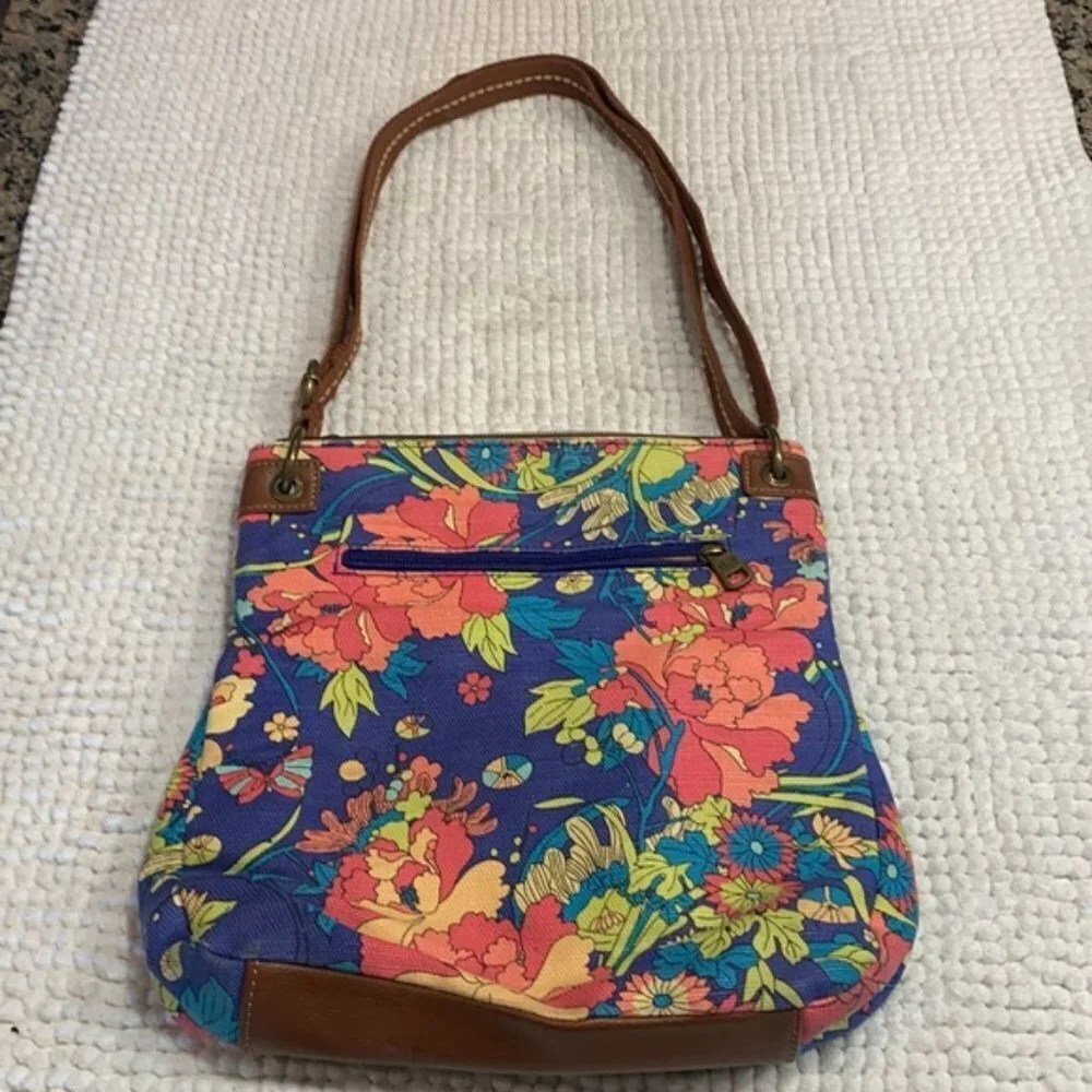 Sakroots Multi Color Floral Design Hobo Bag EUC #0087